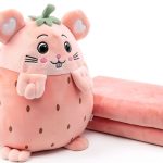 Plush Pillow Blanket Set by CozyKids Soft Travel-0