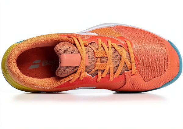 Babolat Orange Mesh Tennis Shoes for Girls-3