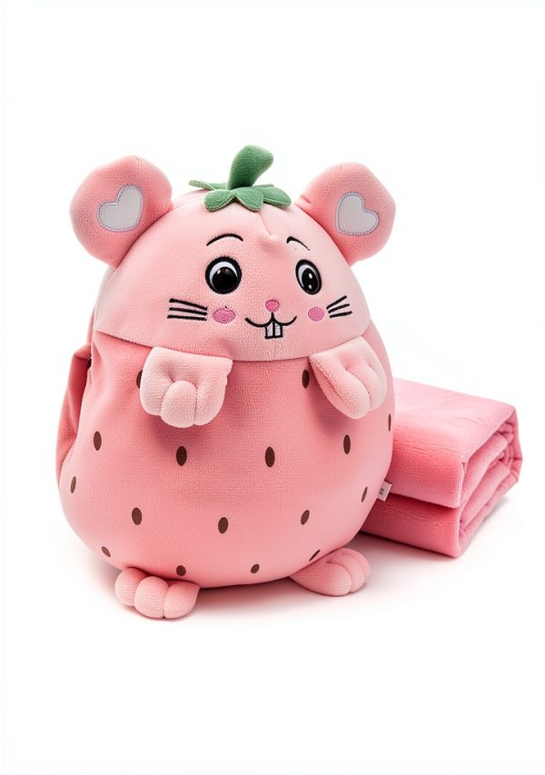 Plush Pillow Blanket Set by CozyKids Soft Travel-1