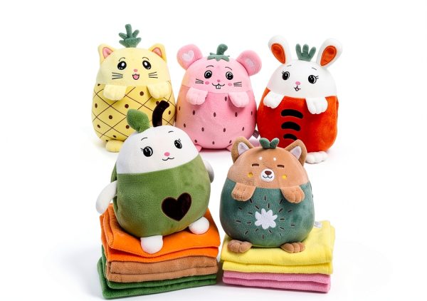 Plush Pillow Blanket Set by CozyKids Soft Travel-4