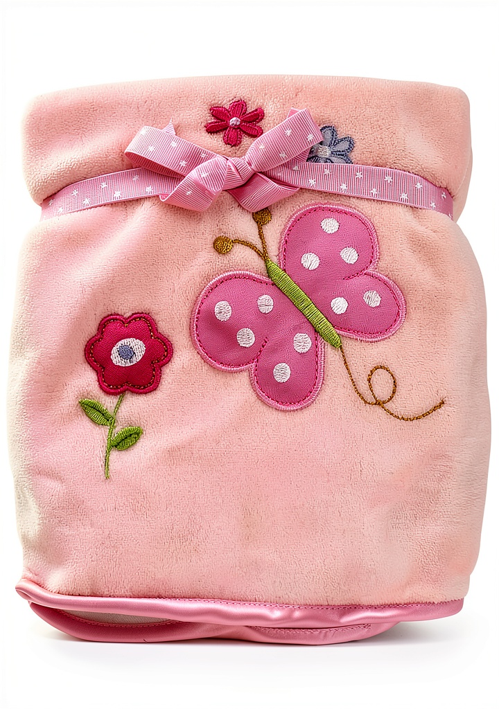 Baby wrapped in Spasilk plush blanket in a crib