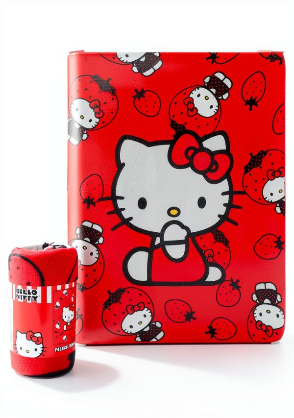 Hello Kitty Travel Blanket Sanrio Kids Plush Toy Pillow Set-1