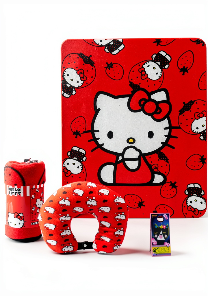 Hello Kitty travel blanket set