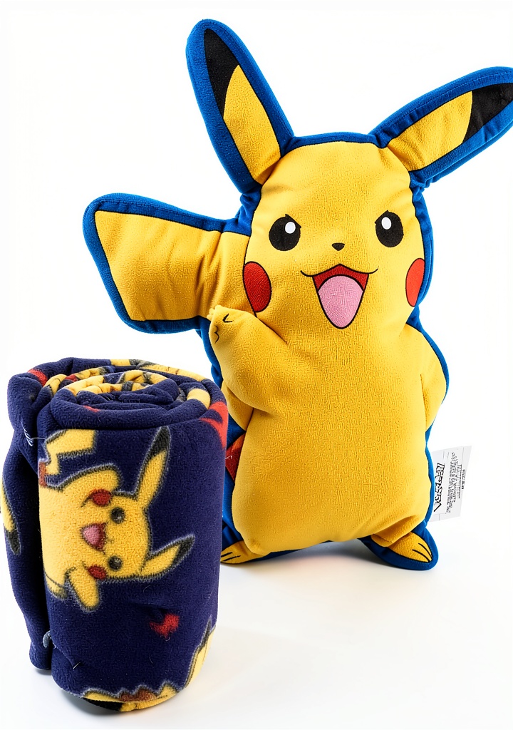 Child snuggling with cartoon blanket on a couch