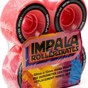 Roller Skate Wheels Impala 58mm Pink 82A Quad-0
