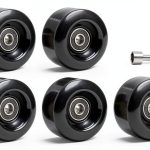 Roller Skate Wheels TOBWOLF 58mm Black 32mm Width 8 Pack ABEC9-0
