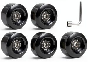 Roller Skate Wheels TOBWOLF 58mm Black 32mm Width 8 Pack ABEC9-0