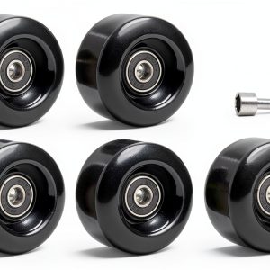 Roller Skate Wheels TOBWOLF 58mm Black 32mm Width 8 Pack ABEC9-0