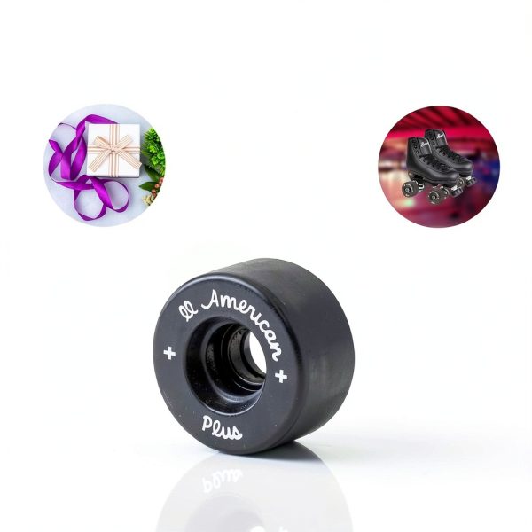Sure-Grip Indoor Roller Wheels 55mm Black All American Plus Set of 8-4