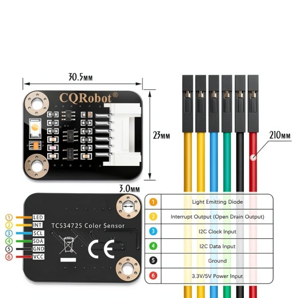 CQRobot TCS34725FN RGB Color Sensor for Raspberry Pi Arduino STM32-2